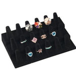 Black Velvet Ring Finger Jewelry Holder Showcase Display Stands - www.wowseastore.com