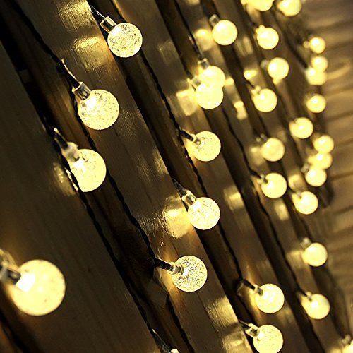 Solar String Christmas Ball Lights for Garden Path, Party, Bedroom Decoration 30 LED Warm White - www.wowseastore.com