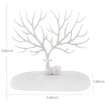 Deer Tree Jewelry Display Tower,Bracelet Holder,Necklace Rack for Home Use PP Material (White) - www.wowseastore.com