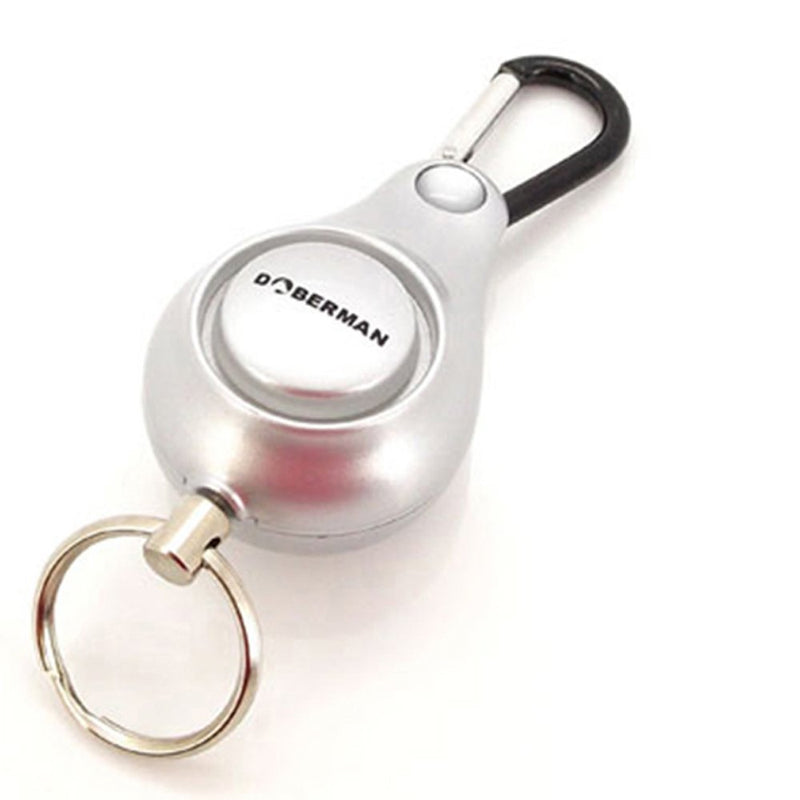 Resilience Retractable Rope Key Ring Anti-lost Alarm(Silver) - www.wowseastore.com