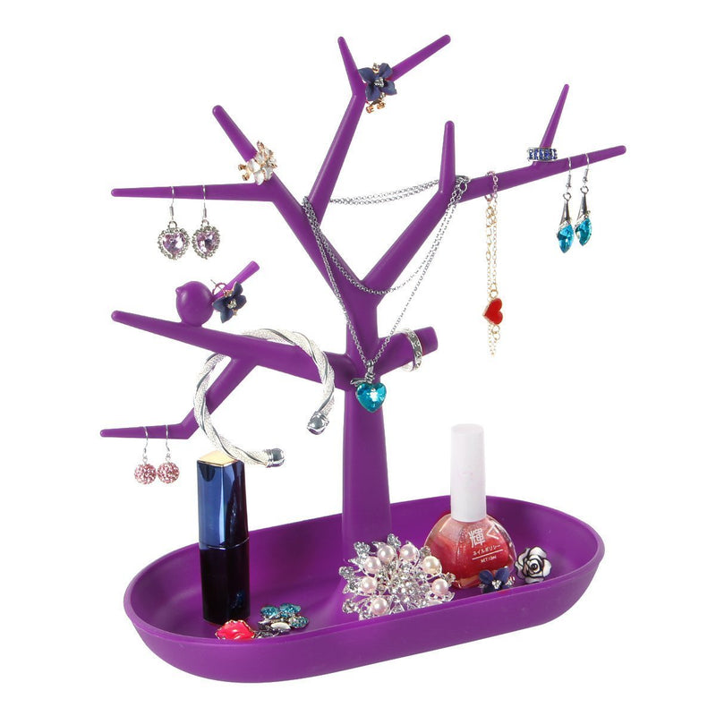Tree Design Jewelry Display Tower Necklace Earring Bracelet Holder - www.wowseastore.com