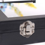 7 Rows Glass Lid Jewelry Display Case Ring Case Black - www.wowseastore.com