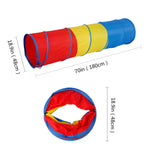 Rainbow Indoor Play Tunnel for Kid 6ft Portable Children Play Tent - www.wowseastore.com