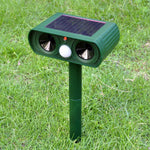 Animal repellent solar powered ultrasonic deterrent against dogs, cats and rats, birds - www.wowseastore.com