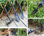 Mini Garden Tool Set, Keno rubber handle metal head Haue Spade Hoe Rake with 3 in 1 Tool for Garden Plants - www.wowseastore.com