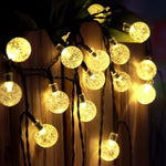 Solar String Christmas Ball Lights for Garden Path, Party, Bedroom Decoration 30 LED Warm White - www.wowseastore.com