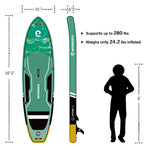 WOWSEA 10'2"/311cm Nature N1 Paddle Board Package