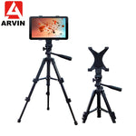 Arvin Adjustable Tripod Tablet Holder Stand For IPad Pro Mini Rotation Desktop Camera Clip Bracket Mount Adapter For IPhone X XS